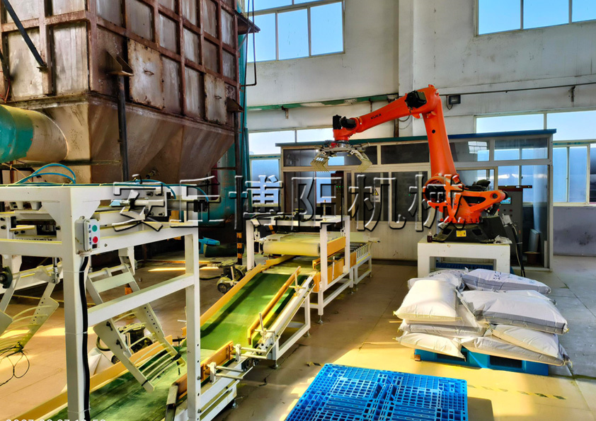 PP顆粒全自動(dòng)碼垛機(jī)如何和全自動(dòng)包裝機(jī)搭配使用？