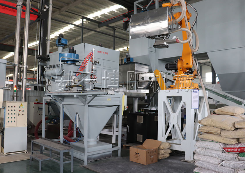 塑料顆粒自動拆包機械手 全自動拆包機器人的產品特點