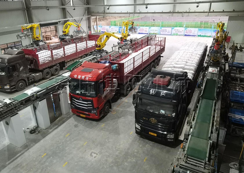 尿素顆粒自動裝車機械手 25kg顆粒全自動裝車機器人